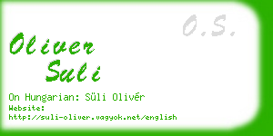 oliver suli business card